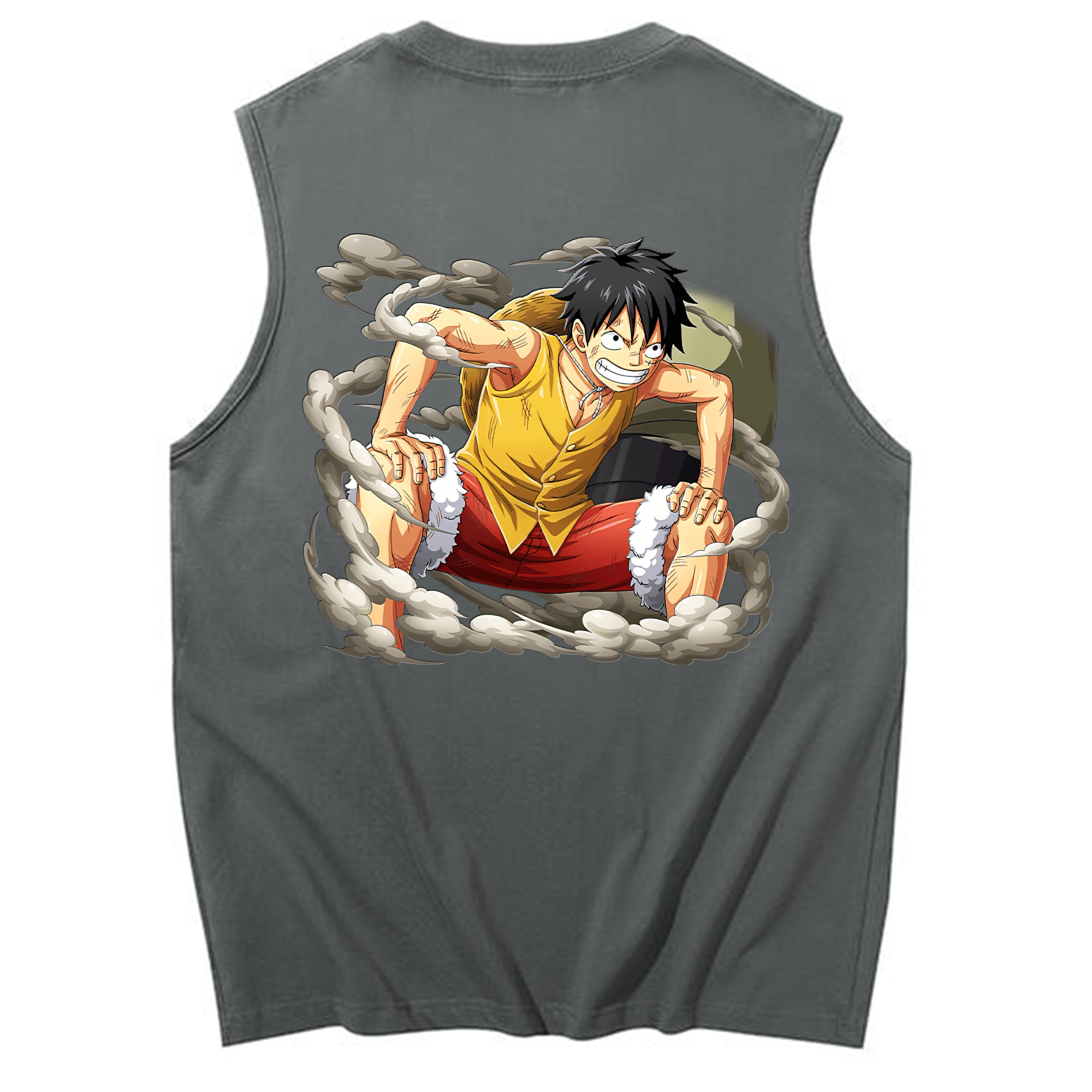 ワンピース モンキー・D・ルフィ ONE PIECE Monkey D. Luffy コットン100％タンクトップ（背面プリント）